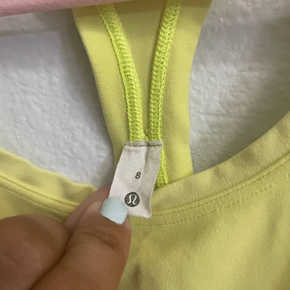 Lululemon Yellow Racerback Tank Top - Picture 3 of 3